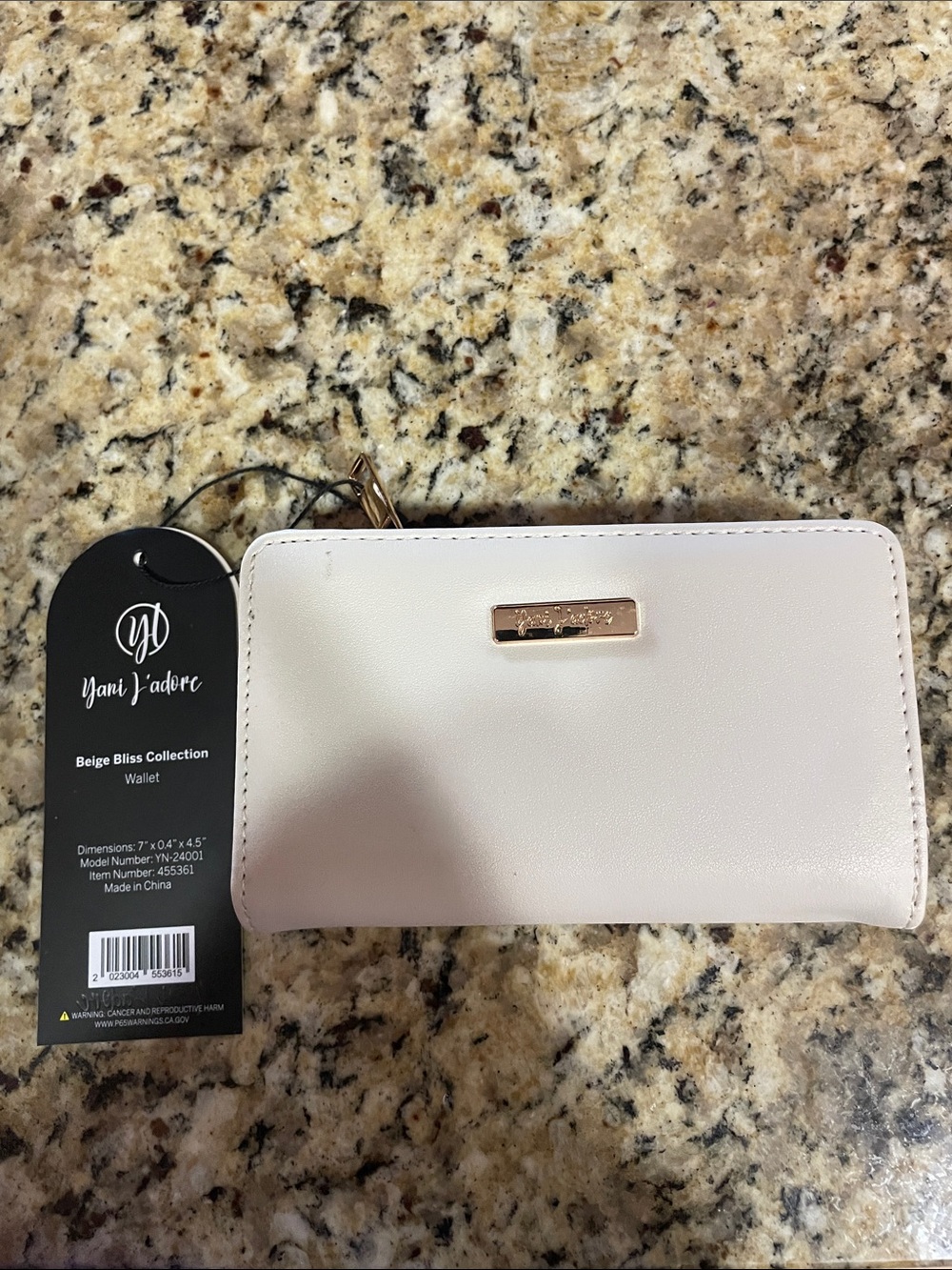 Beige Bliss Zip-Around Wallet